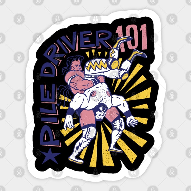 Piledriver Wrestling Sticker by MARCHY